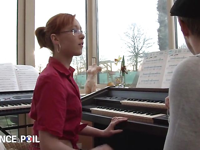 Redhead teen anal with her piano teacher