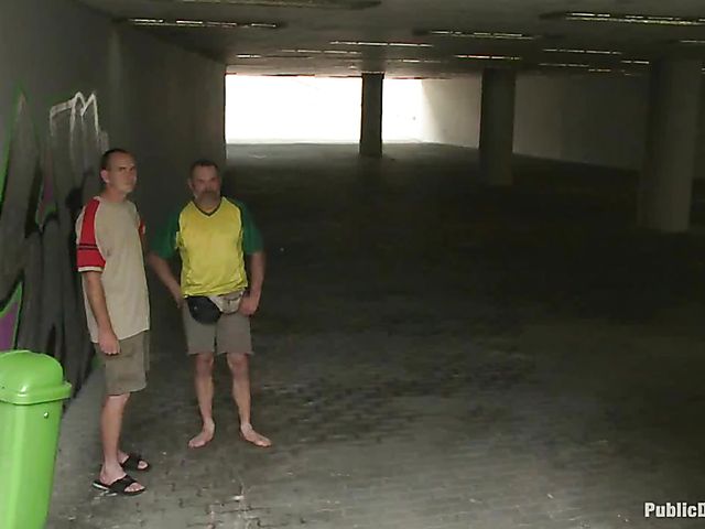 Public bondage and fucking with busty Alice Romain