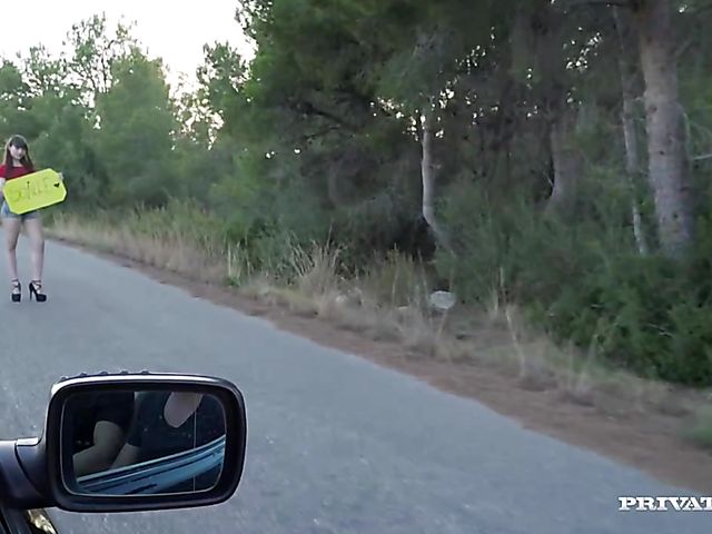 Easy teen hitchhikers get down and dirty