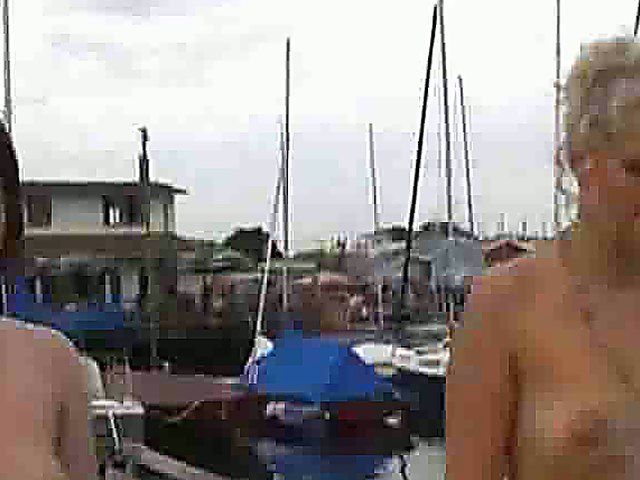 Hot scenes with naked sluts posing in public