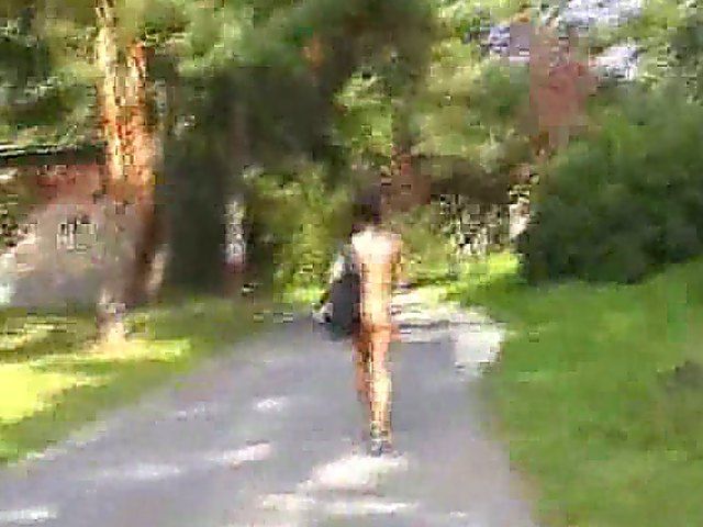 Stunning brunette gets to hot to handle