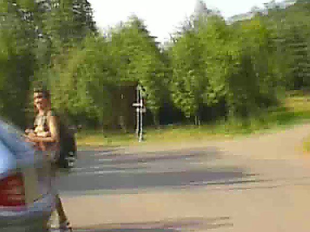 Stunning brunette gets to hot to handle