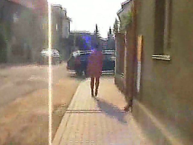 Stunning brunette gets to hot to handle