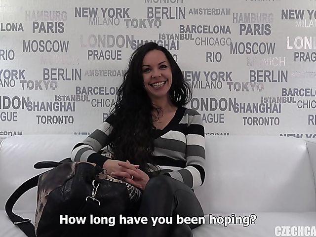 Czech brunette Lucka undressed and oiled up