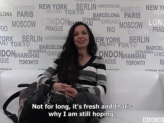 Czech brunette Lucka undressed and oiled up