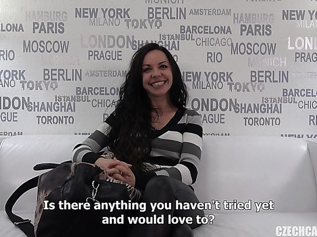 Czech brunette Lucka undressed and oiled up