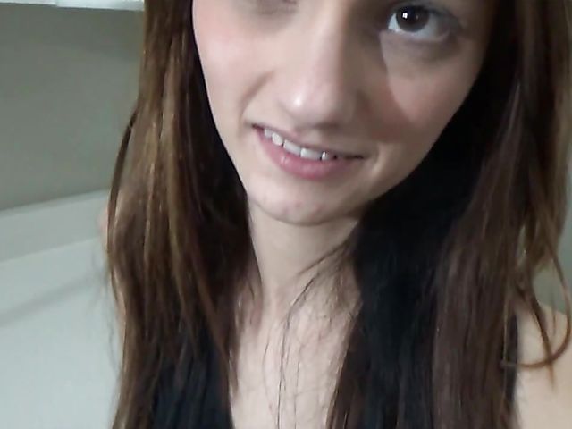 Skinny girlfriend Farrah Valentine rides her man