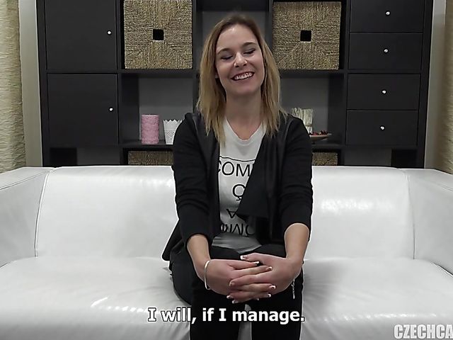 20-year-old Czech Petra with nice tits gets wet
