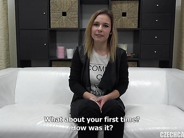 20-year-old Czech Petra with nice tits gets wet