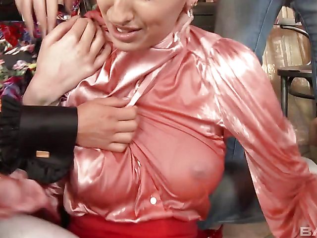 Fully clothed golden shower orgy with nasty ladies