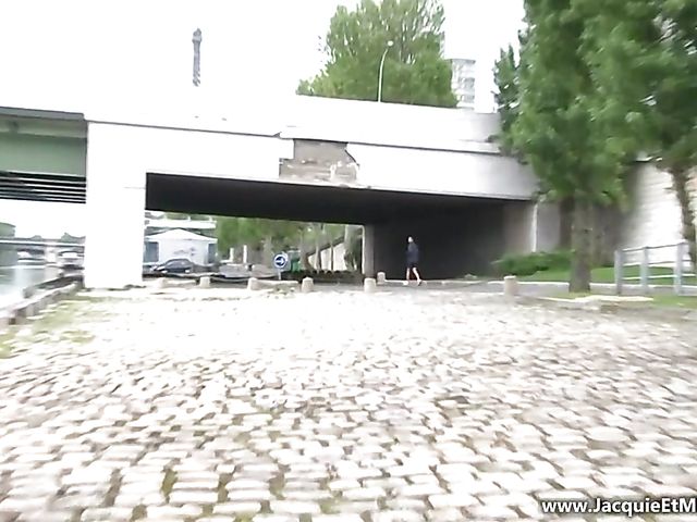 Public anal and blowjob with exotic Romany