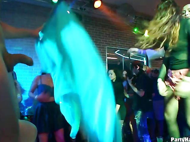 Hardcore party in the club where every girl is so horny