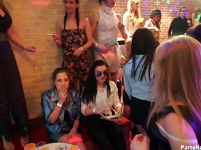 Hardcore party in the club where every girl is so horny