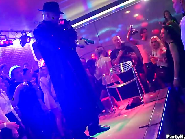Hardcore party in the club where every girl is so horny