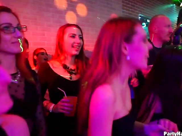 Hardcore party in the club where every girl is so horny