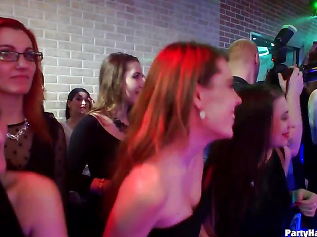 Hardcore party in the club where every girl is so horny