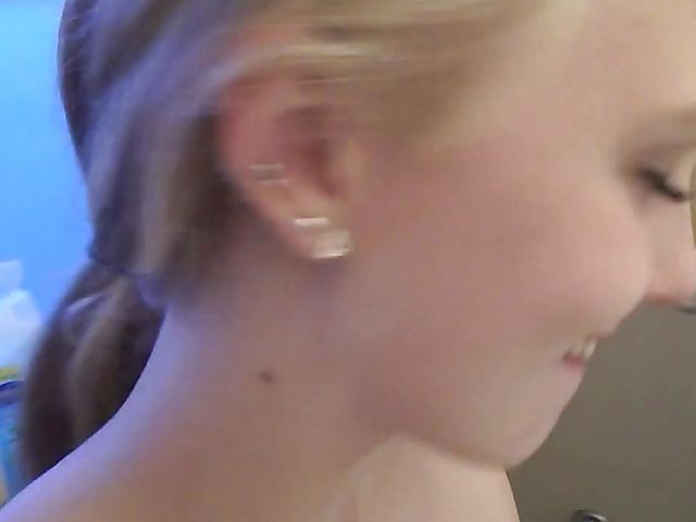 Young step sister sucks in the bathroom and gets fucked