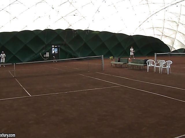 Busty Anissa Kate anal banged on the tennis court