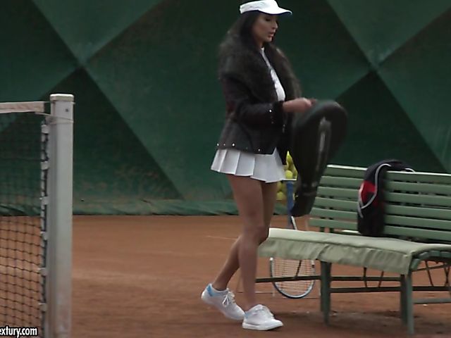 Busty Anissa Kate anal banged on the tennis court