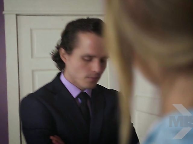 Pretty maid Blair Williams gets blackmailed into sex