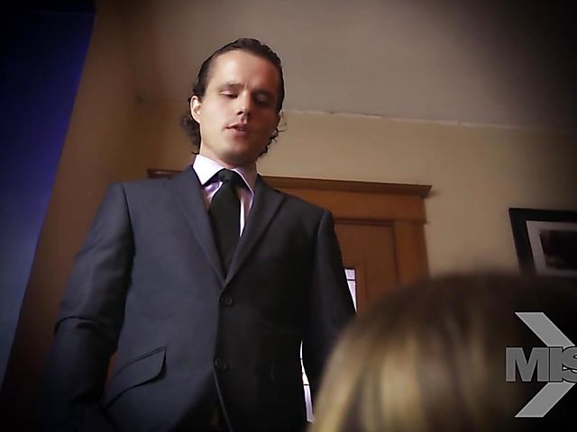 Pretty maid Blair Williams gets blackmailed into sex