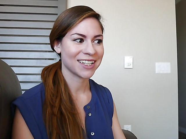 Perfect boobed Ashley Alban deepthroat gagging