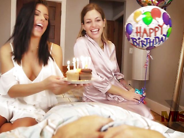 Birthday POV FFM threesome with Adriana Chechik and Kissa Sins