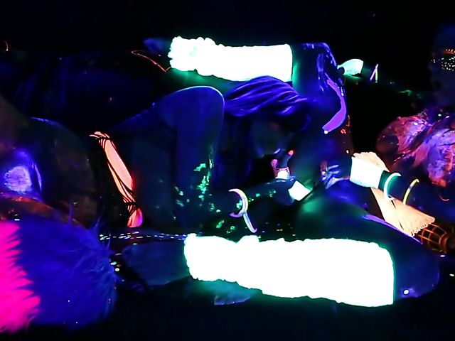 Crazy lesbian girls going wild in the dark