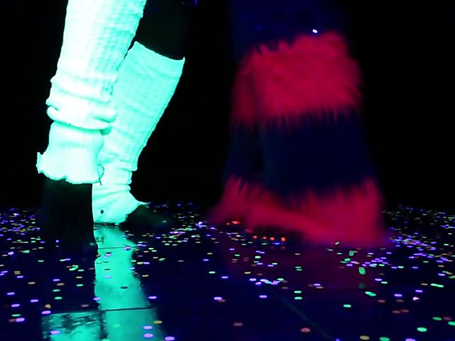 Crazy lesbian girls going wild in the dark