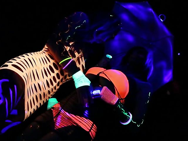 Crazy lesbian girls going wild in the dark