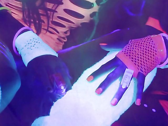 Crazy lesbian girls going wild in the dark