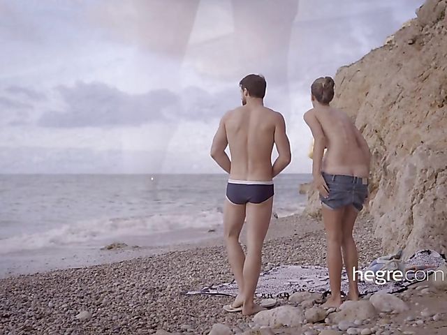 Beach handjob from stunning babe Charlotta