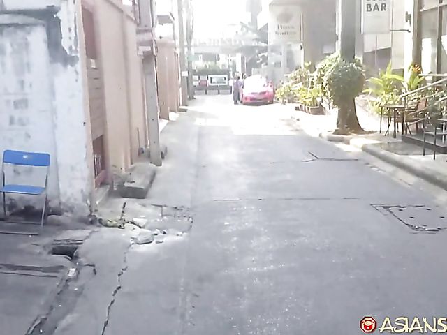 Red-haired Asian slut next door Wan takes on cock