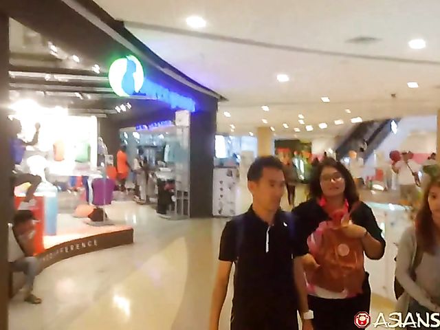 Red-haired Asian slut next door Wan takes on cock