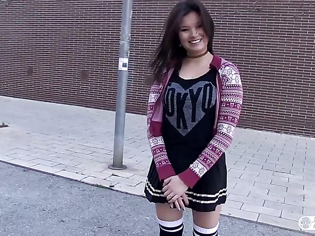 Big titty Asian girlfriend Miyuki Son sucking and fucking on cam