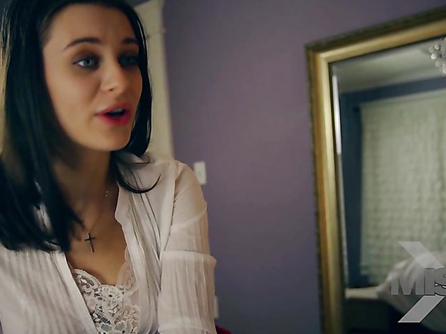 Big eyed brunette teen Lana Rhoades gets horny