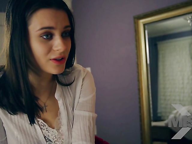 Big eyed brunette teen Lana Rhoades gets horny