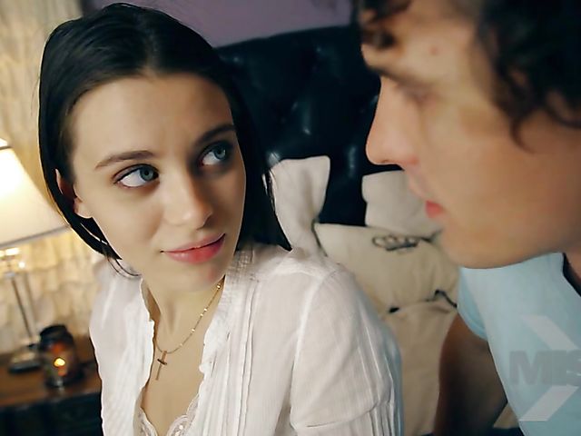 Big eyed brunette teen Lana Rhoades gets horny