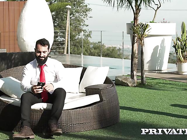 Skinny blonde Sicilia gets nailed in black lingerie