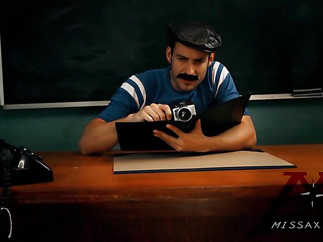 Adriana Chechik and Megan Rain FFM blowjob in the classroom