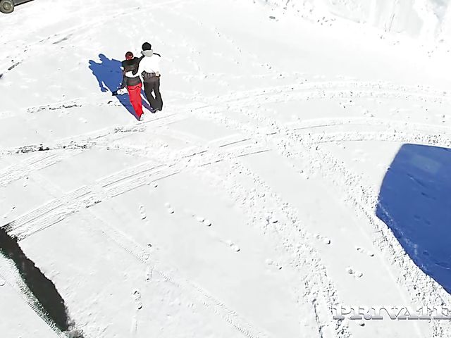 Interracial anal in wintertime with skinny Katrin Tequila