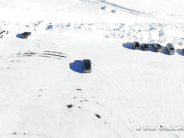 Interracial anal in wintertime with skinny Katrin Tequila