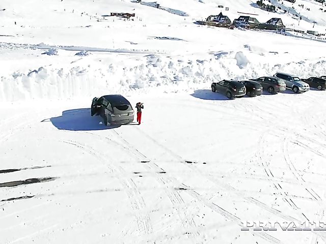 Interracial anal in wintertime with skinny Katrin Tequila