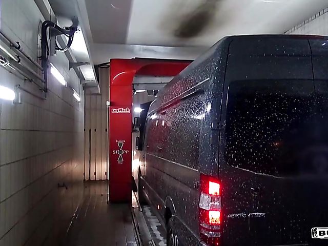 Sex in a van with busty brunette Jacky Lawless