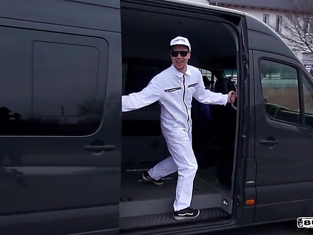 Sex in a van with busty brunette Jacky Lawless