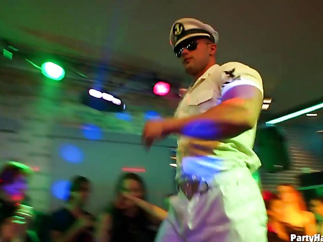 Strippers fuck horny sluts at the sex party