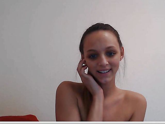 Cute girl Paige sucking dildo and toying her asshole