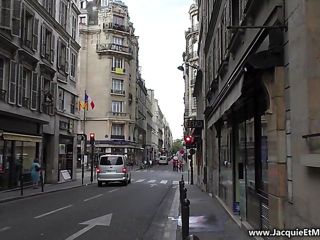 French ebony Cindy gets double fucked