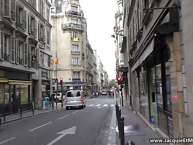 French ebony Cindy gets double fucked