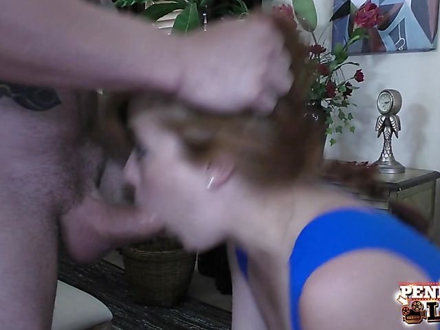 Penny Pax anal in blue bodystocking